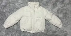 ホワイト ダウンジャケット ショート丈