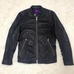 BEAMS 本革ブラックレザー シングルライダースジャケット S BEAMS PLUS（ビームス プラス）Rider's Jacket Leather（ブルゾン