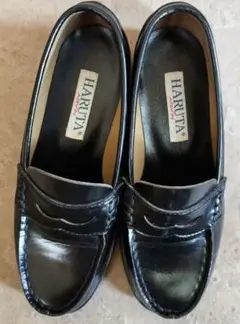 HARUTA ブラック ローファー 4505 22EEE