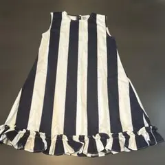 ストライプ ノースリーブ ワンピース 110cm