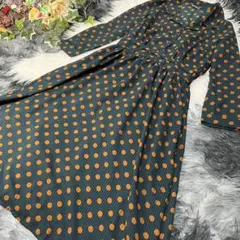 SpRay PREMIUM レトロ調　フレアワンピース　F 大きめ　ドット柄