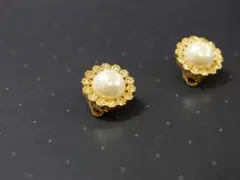 ニナリッチ ゴールド パール イヤリング