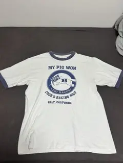 DUBBLEWORKS リンガー　Tシャツ　ネイビー　古着