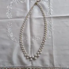 ホワイトパール二重構造ネックレス