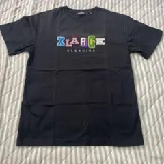 XLARGE Tシャツ マルチカラーロゴ 刺繍 ブラック M