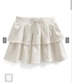 GRL インパン裏地付きティアードスウェットミニスカートアイボリー[pm596]