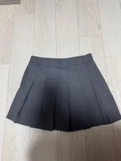 【未使用品】GU プリーツミニスカート インナーパンツ付き グレー L