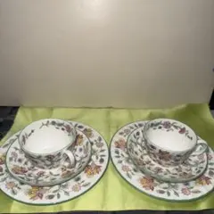 イギリス製ミントンハドンソーサカップソーサープレート3点2セット最終値下げ