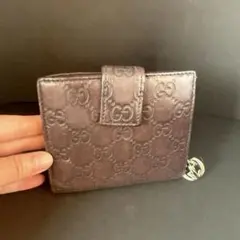 GUCCI ダークブラウン 二つ折り財布