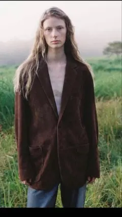 LIDNM　Goat Suede Tailored Jacket サイズLのサムネイル