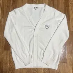 【美品】 コムデギャルソン カーディガン ニット 白 ホワイト サイズL