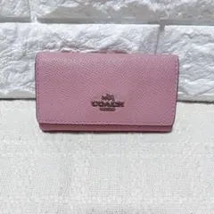 COACH ピンク レザー キーケース
