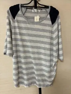MAITRESSE ボーダーTシャツ フリルショルダー　新品　ヤマダヤのサムネイル