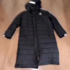 adidas ベンチコート ロング丈 ブラック　140