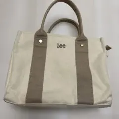 Lee トートバッグ アイボリー/ピンクベージュ