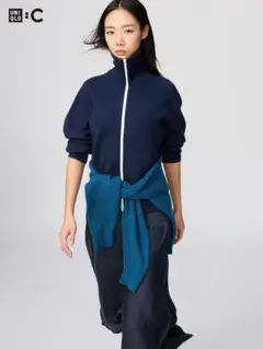 UNIQLO:C ユニクロ　ミラノリブ　フルジップカーディガン　Lサイズ