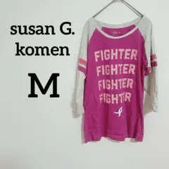 susan G. komen 【M】FIGHTER 七分袖Tシャツ ピンク