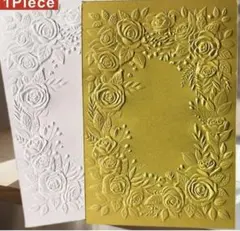 1010 エンボスフォルダー　背景　バラ　花