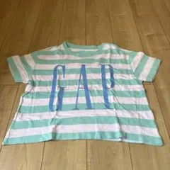 GAP 水色と白ストライプ 半袖Tシャツ S