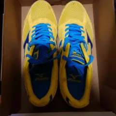 Mizuno イエロー　ブルー　 ミズノ　陸上　シューズ