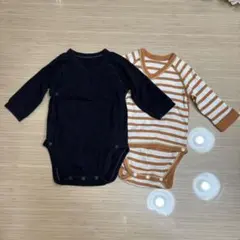 【ユニクロ】長袖ロンパース2点セット60㎝