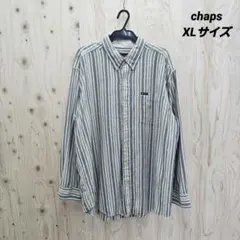 『 CHAPS (アメリカ古着) 』 BDストライプシャツ / XLサイズ