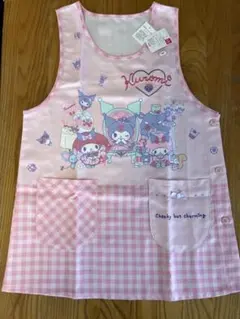 新品未使用　タグ付き　Sanrio キャラクター　クロミ　エプロン ピンク