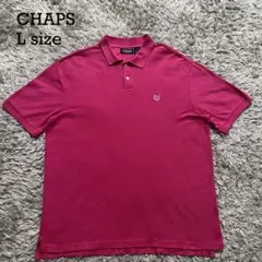 CHAPS ワンポイントロゴ ポロシャツ ピンク Lサイズ チャップスのサムネイル