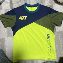 ASICS A77 陸上用シャツ 半袖 ネイビー/ライム
