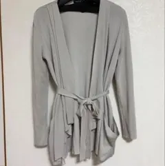 INDIVI インデイヴィ　バックリボン　ドレープ　ロングカーディガン