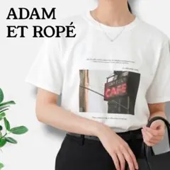 ADAM ET ROPE' Tシャツ フォト　 半袖 トップス　白　アダムエロペのサムネイル
