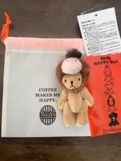 TULLY'S COFFEE タリーズ 福袋2026ミニテディ 干支 うま 巾着
