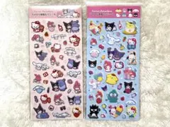 【正規品】サンリオ ラメ入り樹脂もりシール 2種セット
