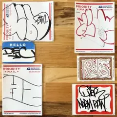 ② グラフィティー 手描きステッカー 6枚セット graffiti グラフィティ