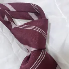 East Boy バーガンディ ストライプ ネクタイ