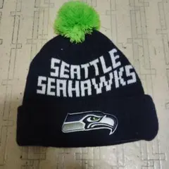 SEATTLE SEAHAWKS ニット帽 ポンポン付き