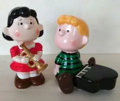 ◎ピーナッツ 貯金箱 ルーシー　シュローダー 楽器演奏　置き物◎