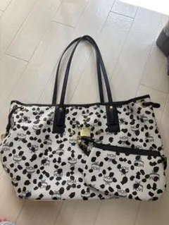 MCM × LOVELESS ダルメシアン柄 ポーチ付 A4収納可 トートバッグのサムネイル