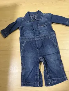 【送料込み】極美品　GAP デニム　つなぎ　ロンパース　70〜80 6〜12m