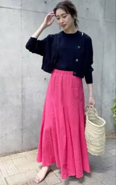 お値下げ！Spick & Span 100%コットン 長袖カーディガン ブラック