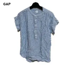 GAP ギャップ トップス 半袖 ストライプ ブルー ホワイト レディース 古着