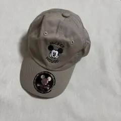 Mickey Mouse ベージュキャップ　キッズ