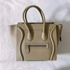 セリーヌ CELINE ラゲージ トートバッグ マイクロ ベージュ