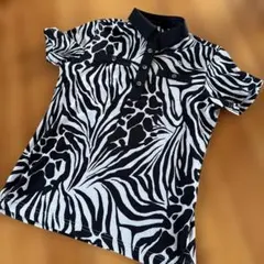 St ANDREWS ゼブラ柄 ポロシャツ Mサイズのサムネイル