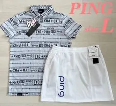 新品 PING ピン セットアップ ポロシャツ 半袖 ハーフパンツ 冷感 S