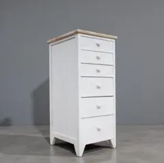 【新品】シャビー アンティーク風　チェスト　A4対応 6段 異素材天板