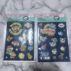 エンジェルブルー デイジーラバーズデニムファブリックステッカー　セリア
