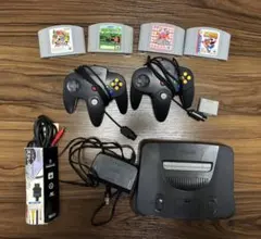 【動作確認済み】NINTENDO64 本体 コントローラー2個 ソフト4本