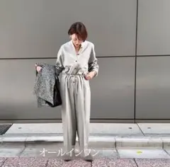 24ss ebure エブール ハイカウントシルクコットン オールインワン 38 24ss ebure エブール ハイカウントシルクコットン オールインワン 38