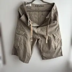 REAL CRUSH CLOTHING カーゴハーフパンツ ベージュ